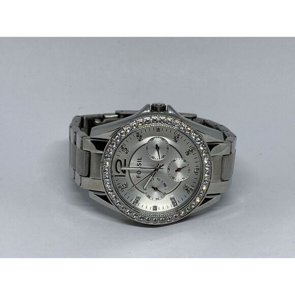 Fossil Riley ES3202 Womens Silver Stainless Steel Analog Dial Quartz Watch MP360 - Picture 7 of 12